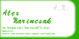 alex marincsak business card